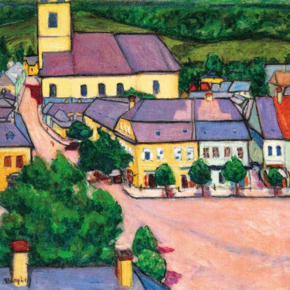 Tihanyi Lajos: Nagybányai piac, Forrás: Virág Judit Galéria